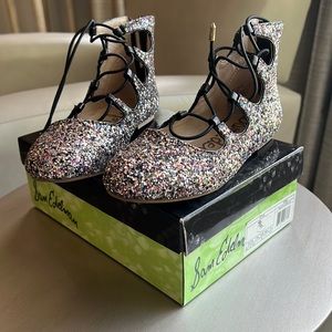 Girls Sam Edelman glitter shoes size 1